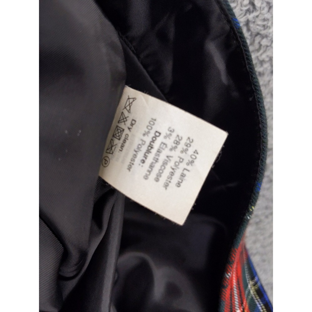 J.Crew The Pencil Skirt Women 8 Black Red Plaid Wool Blend Knee Length Lined - Picture 9 of 10